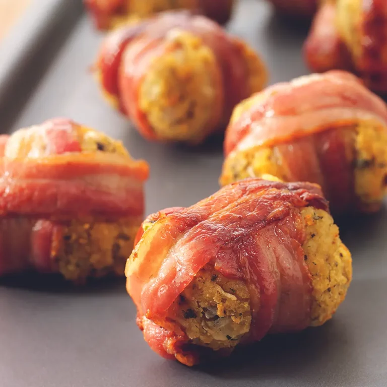 Jolly Fine Stuffing Balls wrapped in bacon