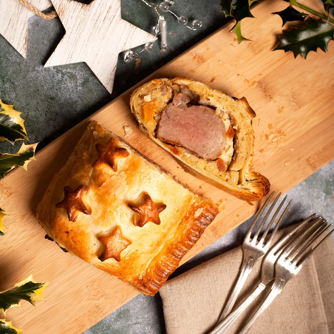 Pork & Stuffing Wellington - festive food